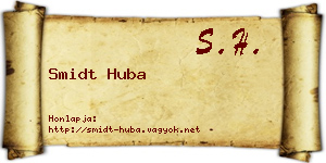 Smidt Huba névjegykártya